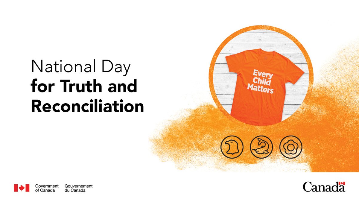 National Day for Truth and Reconciliation &amp; Orange Shirt Day take place on September 30. Let's honour the lost children and Survivors of residential schools, their families and communities and let's wear orange to raise awareness of the very tragic legacy of residential schools.