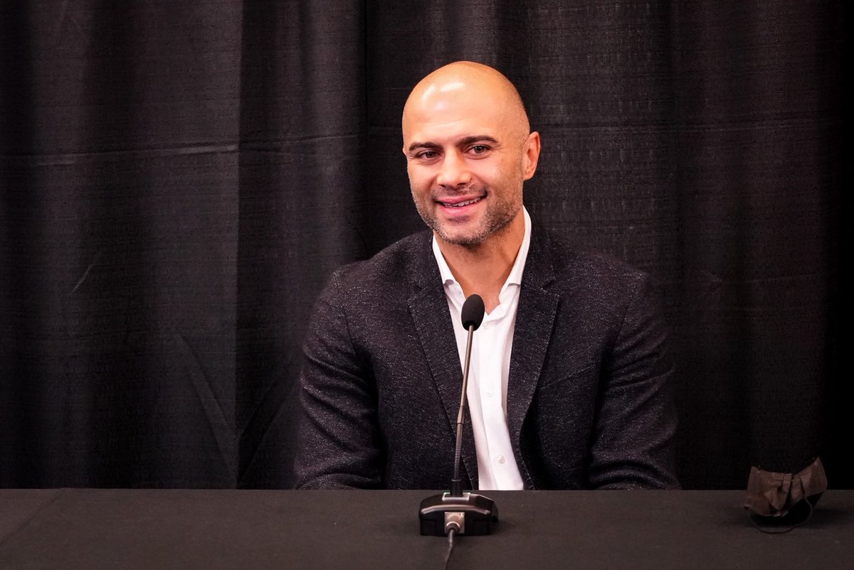 SeattleKraken's tweet photo. Gio on returning to Calgary for preseason: 

“It’s different coming in the other side… but I’m looking forward to playing the boys tonight.” 

Says he expects to hear a lot of chirps on the ice. https://t.co/OeKlSMr56S