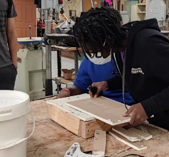 woteched's tweet photo. Students in our new Home Maintenance course learned how to repair drywall. They cut out and set "California style' sheet rock patches on damaged walls. @woschools @Dr_ScottCascone https://t.co/JMoUtz0Pox