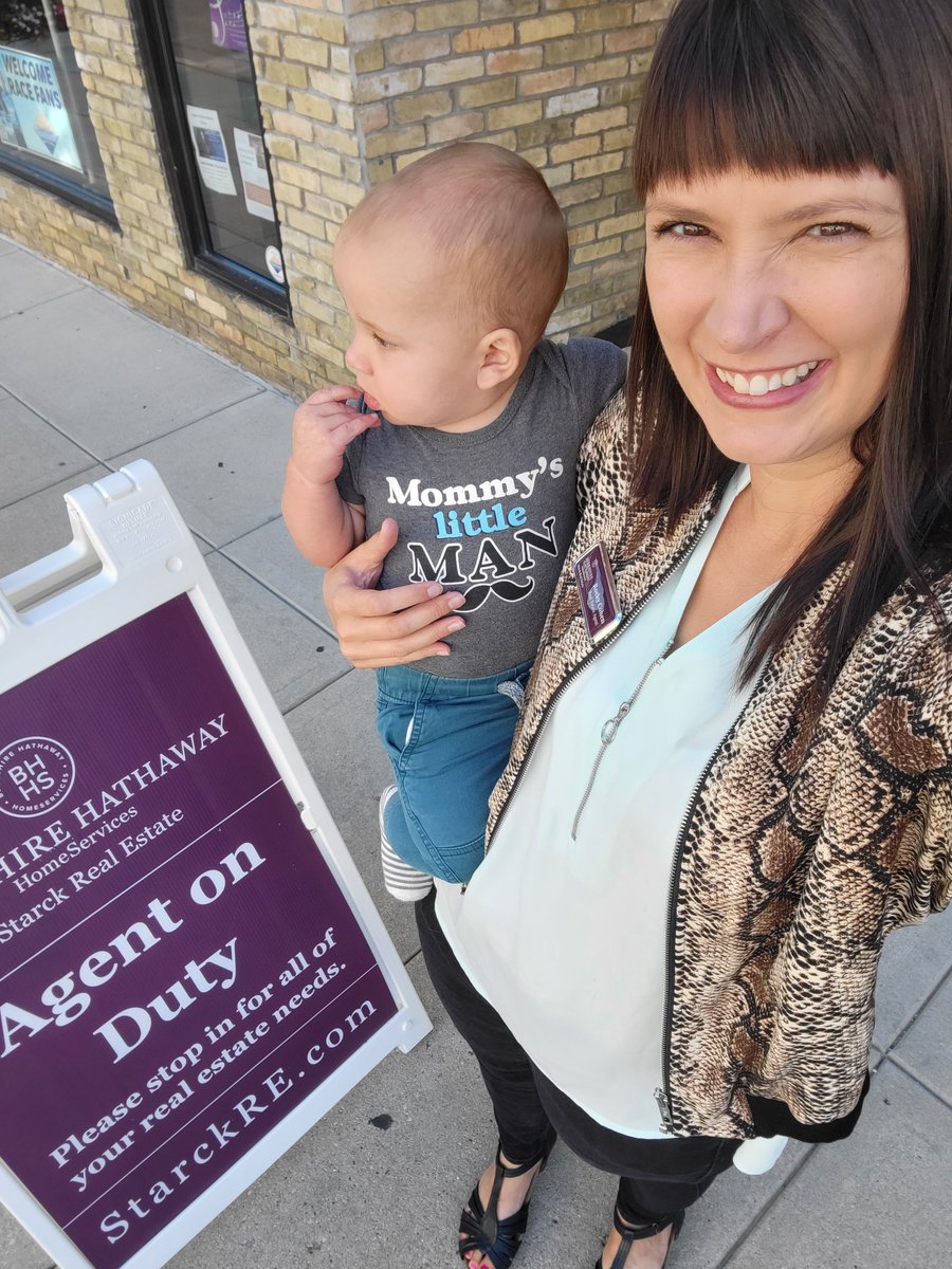 Agent + Assistant on duty every Thursday morning!  Stop in for some real estate advice. #lovemanitowoc #wisconsinsweethome #realestatemom
