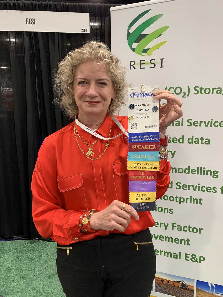 So many people came to my booth asking for a pic of my badge ribbons. I was hoping to compete woth @HendrattaAli this year, but she was not in person here at IMAGE 2021. The competition will keep on going…… 
#badges <a href="/SEG_org/">SEG</a> <a href="/AAPG/">AAPG</a>
