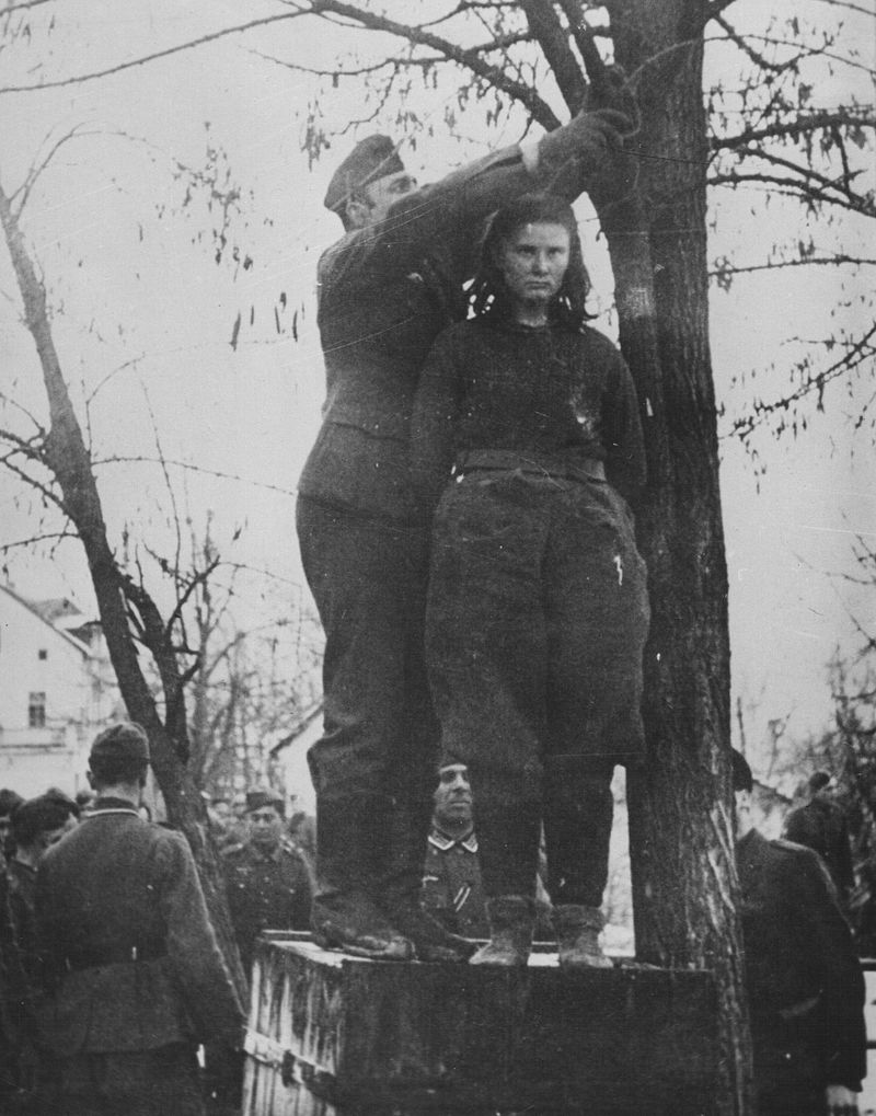marinamaral2's tweet photo. This is Lepa Radić, a 17-year-old Yugoslav partisan who was sentenced to death for shooting at Nazis. When she was offered a way out of the gallows if she revealed the names of her comrades, she declined, saying they'd reveal themselves when they came to avenge her death. https://t.co/0ys66jjow0