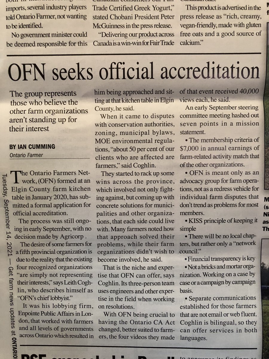 OntFN's tweet photo. Dear Ontario Farmers:  real advocacy on real issues in real time is just ahead.  A new farm org is on route to Ontario.
Credit to The Ontario Farmer https://t.co/kHbrsviKgq