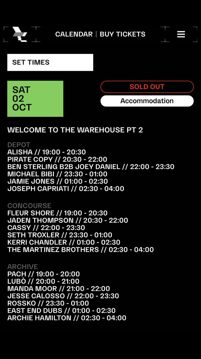 BethDillonX's tweet photo. Selling 2x tickets for welcome to the warehouse part 2 this Saturday 2nd October. #whp #WarehouseProject https://t.co/S4o43PCZeK