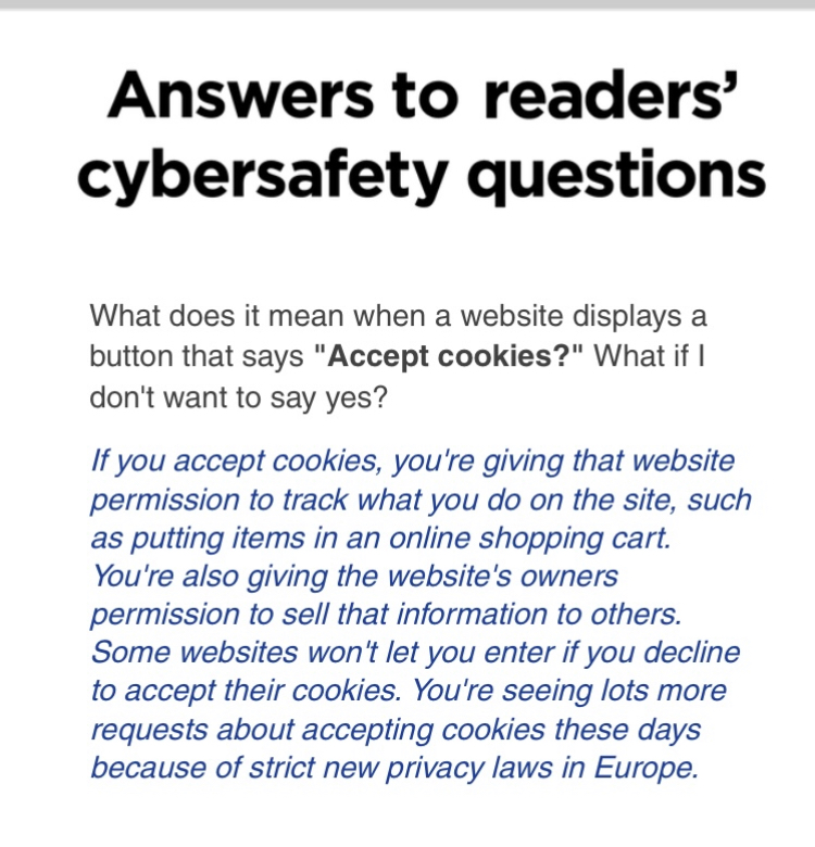 XSI_IT's tweet photo. Answers to cyber safety questions. https://t.co/i6mK6aO3gf