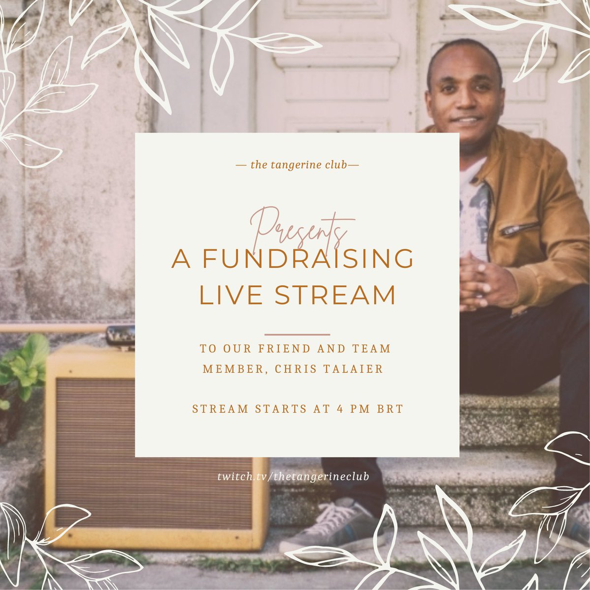 Today we are doing a fundraising stream to our dear friend/twitch streamer <a href="/guitarrachris/">Christian Talaier</a> 💜 He is unable to work for 2 weeks now due to a strong allergy reaction to a medicine, preventing him to play/stream/give lessons. Stream starting soon at twitch.tv/thetangerinecl…