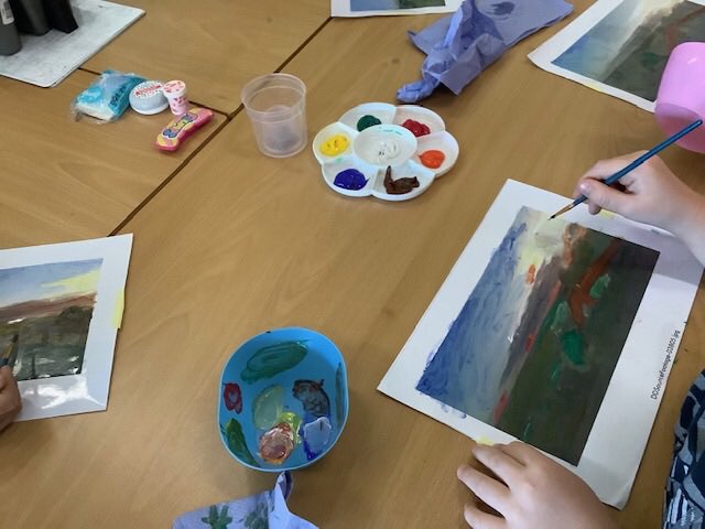 Lakeside_school's tweet photo. Y3/4CS colour mixing and matching for our art project - can’t wait to see the overall animation. #dynamicdunescapes #wildlifetrust #nationaltrust @DunesSefton https://t.co/yl20Kdy6lj