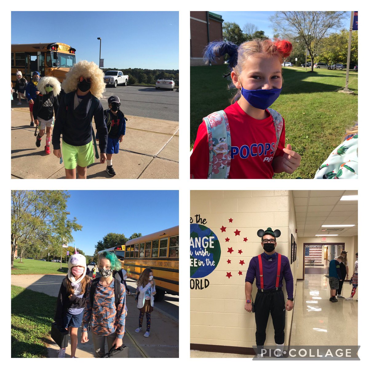 Crazy Hair and Wacky Wednesday.  Our Patriot Pride campaign is so much fun! Thank you PES PTO.