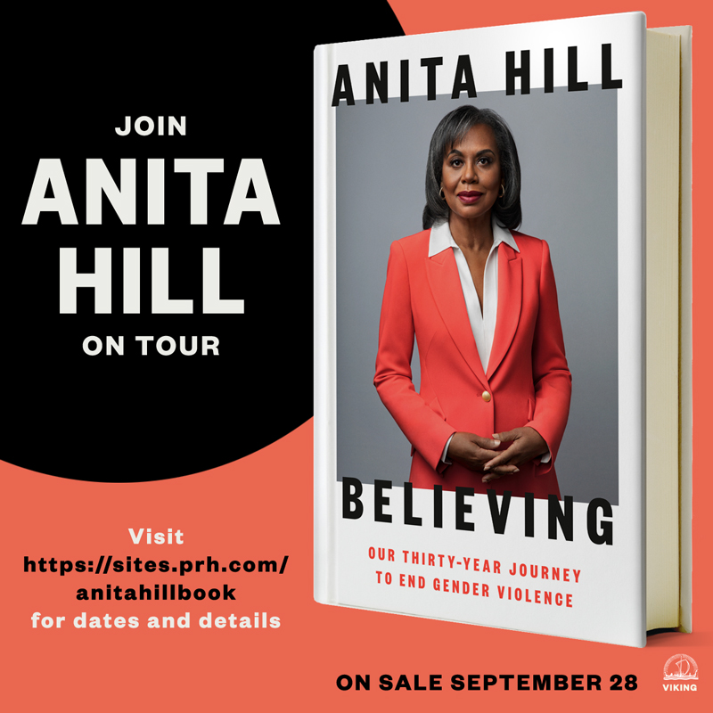 VikingBooks's tweet photo. Tomorrow! 📅 Join Anita Hill for a virtual conversation with @GloriaSteinem, hosted by @booksmarttulsa and @MagicCityBooks to celebrate her new book BELIEVING, out now! Visit https://t.co/YIxZDjqNAK to register. https://t.co/rHteA97NXn