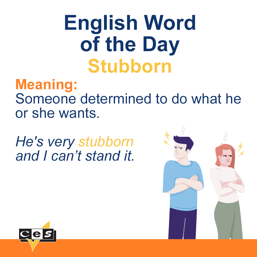 How do you say What does stubborn mean?  in English (UK)?