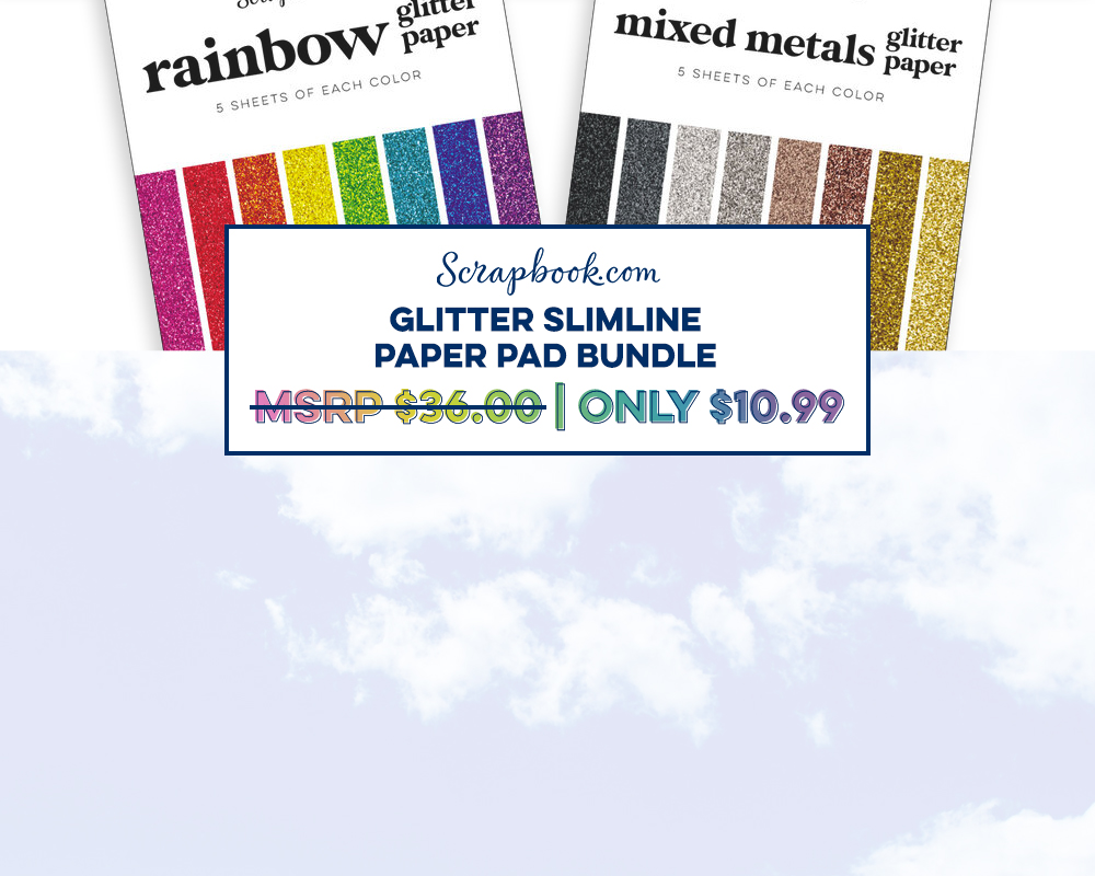 MayaCrafting's tweet photo. There is a great deal for these glitter paper pads at @scrapbookcom and the deal will end soon. They are perfect for adding sparkly accents to any awesome paper project you're working on! If glitter is your color, click the link to check this great deal: https://t.co/TaDS3AHrXR https://t.co/uAPZ5xYODU
