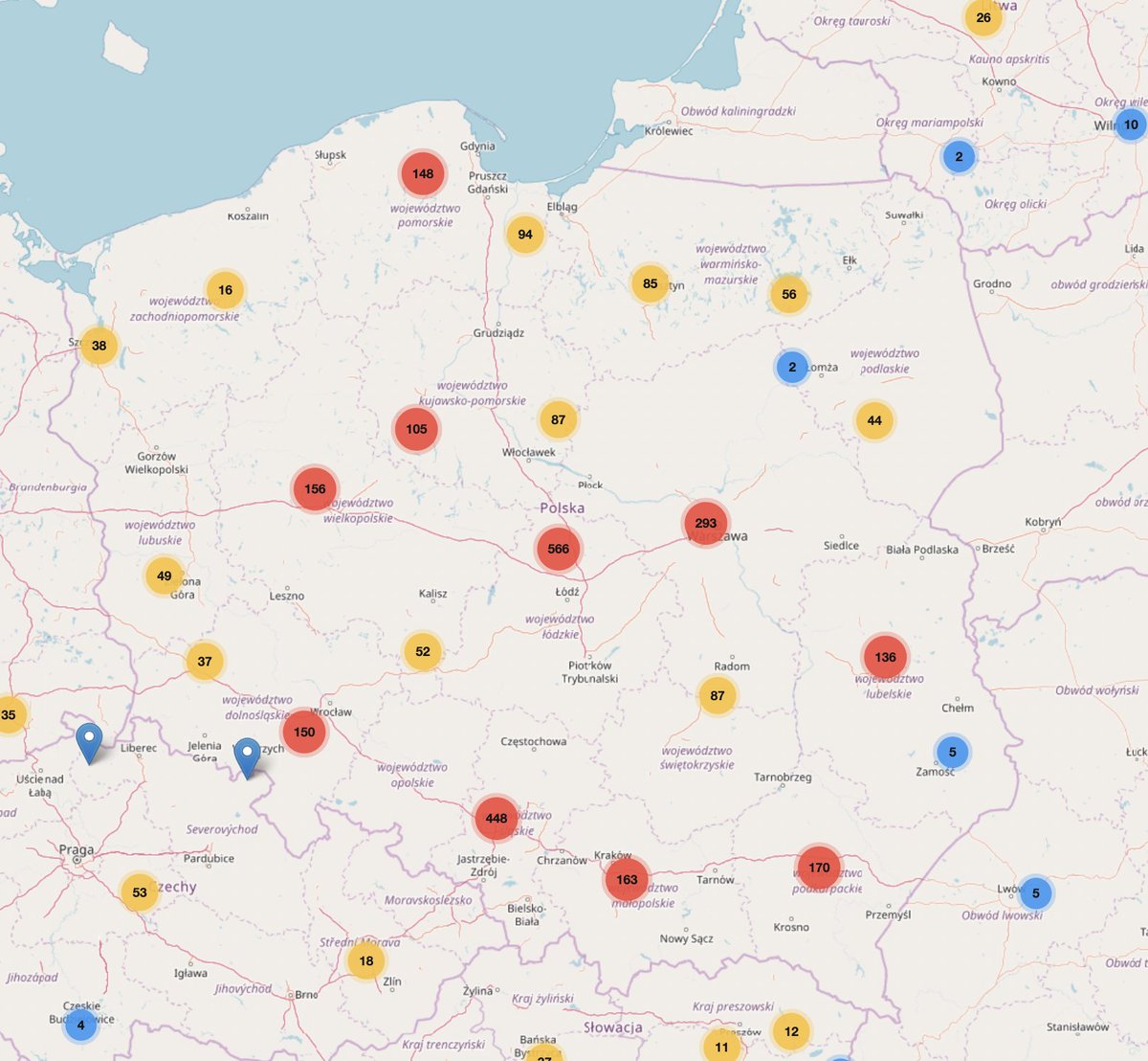 CodeWeekPL's tweet image. To jest najpiękniejsza mapa Polski i Europy :) Tyle wydarzeń już zarejestrowaliście Państwo :) Dziękujemy i czekamy na więcej! :) @CyfryzacjaKPRM @jciesz @NASK_pl @Andruszkiewicz1 @JustOrlowska @CPPC_GOV @gzajaczkowski @superbelfrzy @MEIN_GOV_PL @kodowanienadyw