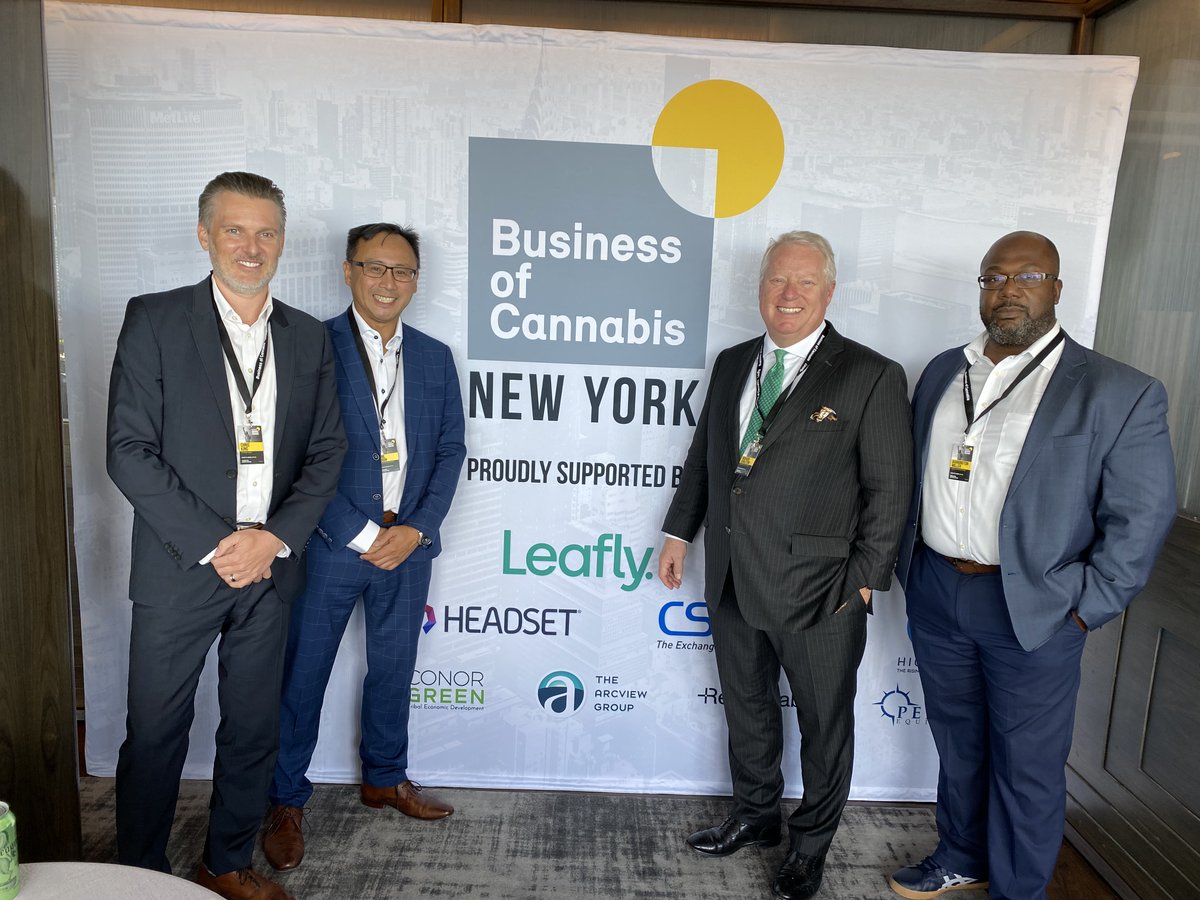 OTCMarkets's tweet photo. Great to be back in person at the @prohibition_p Business of Cannabis: New York. Chris King, OTC Markets SVP with @CSE_News discussing The Capital of Cannabis at the Rainbow Room, along with #OTCQX traded companies @TILT_Holdings (OTCQX: $TLLTF) &amp; @AyrWellnessIR (OTCQX: $AYRWF) https://t.co/gKKUR5zPQ7