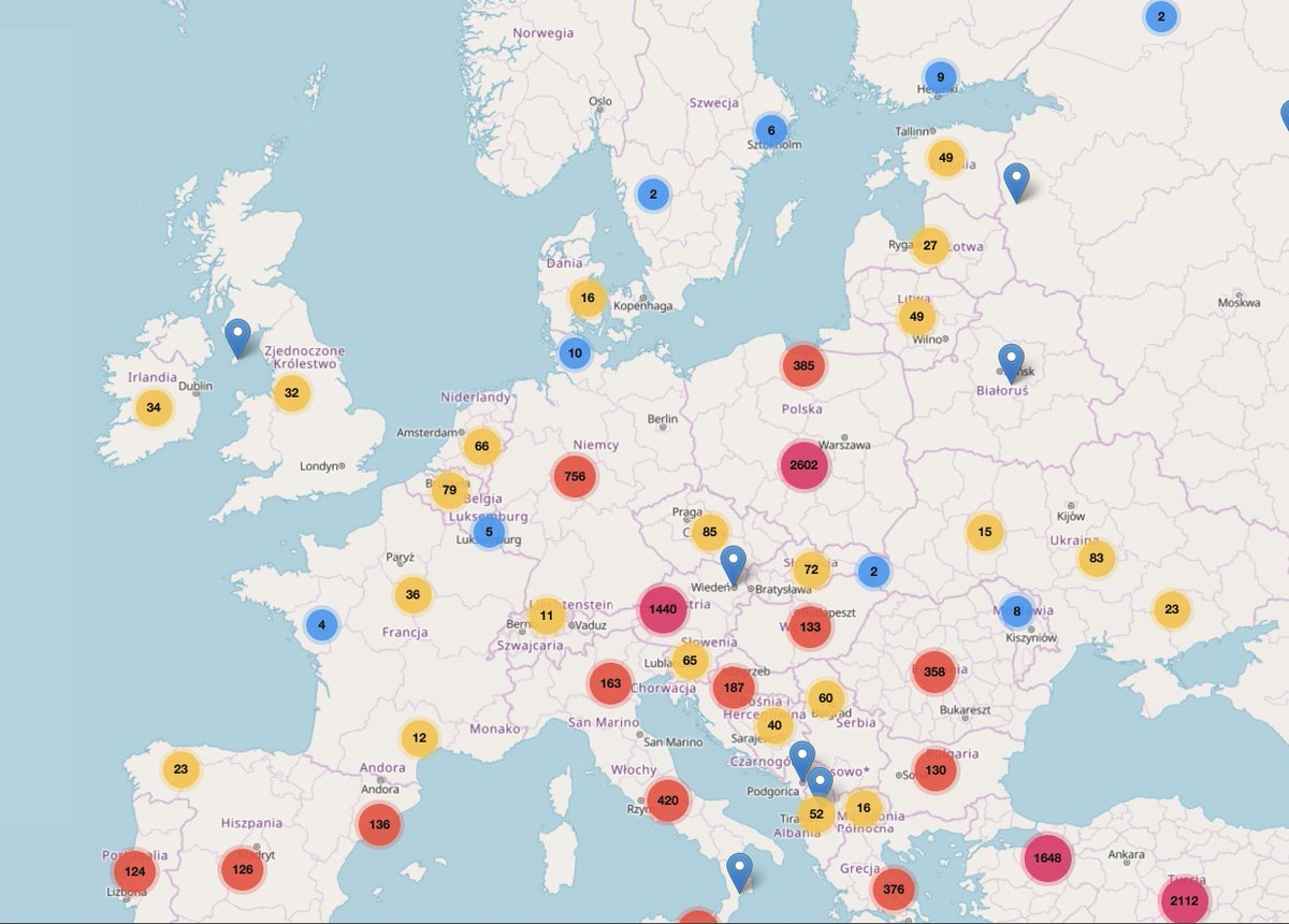 CodeWeekPL's tweet image. To jest najpiękniejsza mapa Polski i Europy :) Tyle wydarzeń już zarejestrowaliście Państwo :) Dziękujemy i czekamy na więcej! :) @CyfryzacjaKPRM @jciesz @NASK_pl @Andruszkiewicz1 @JustOrlowska @CPPC_GOV @gzajaczkowski @superbelfrzy @MEIN_GOV_PL @kodowanienadyw