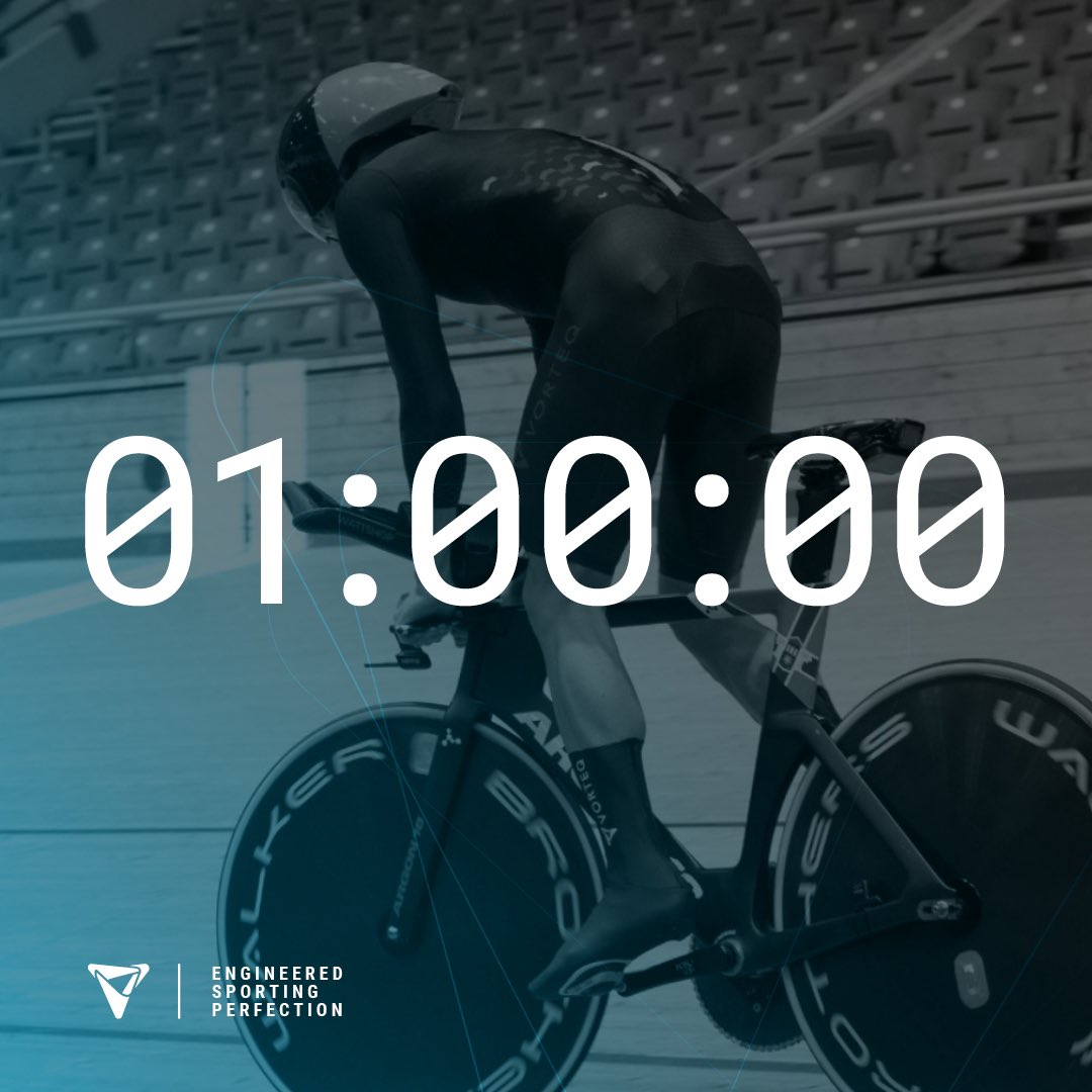 54.526km to beat in 1 hour for @DanBiggles22 ⏱ Different athlete, different record attempt, same process 📉 Just like with Ashton's attempt at the sub-4 IP in Mexico, we've worked with Dan on optimising his suit for his geometry, target speed and conditions. #vorteqsports