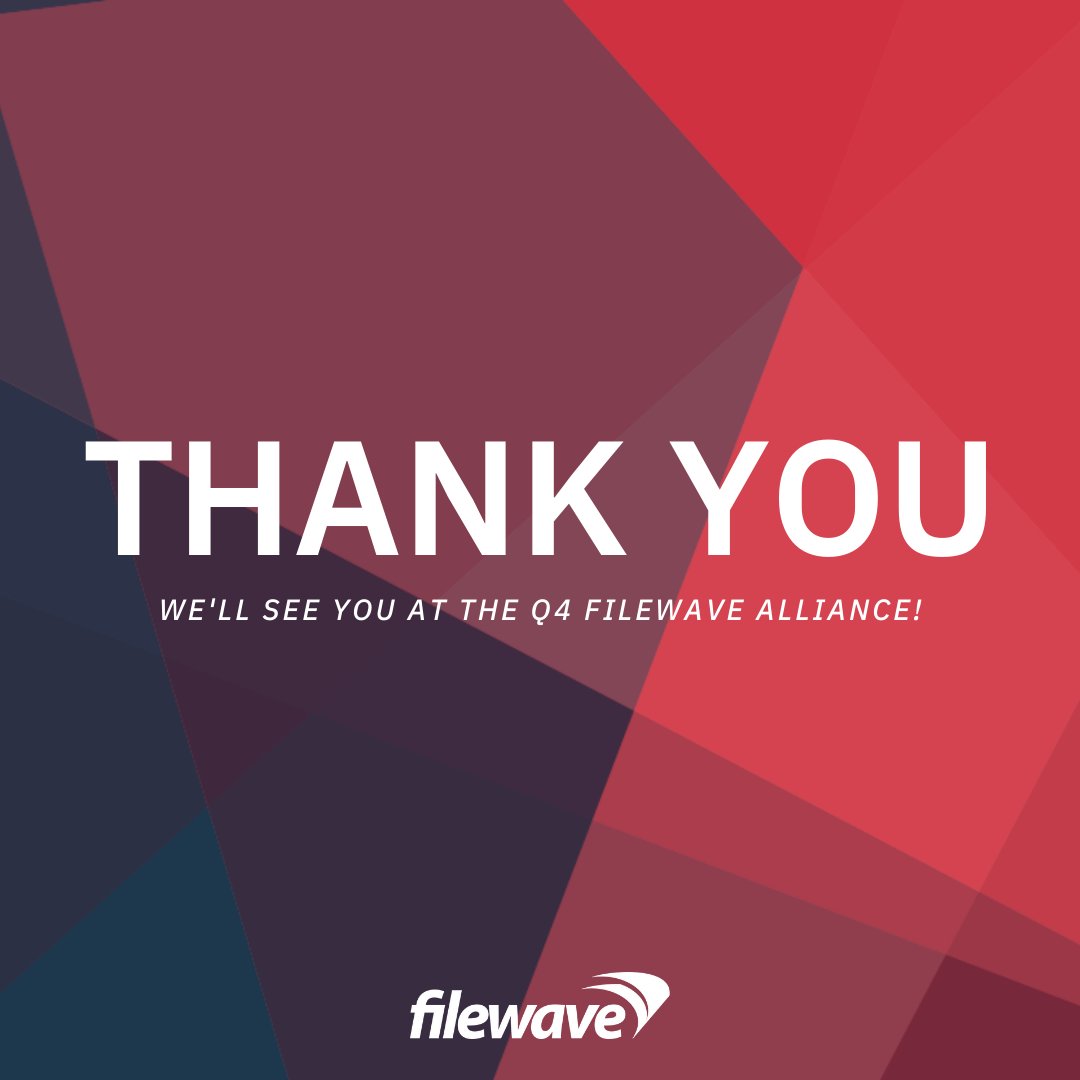 FileWave's tweet photo. Thank you to everyone who attended the Q3 FileWave Alliance eMeeting! We are pleased with the engagement from our users and appreciate all of the feedback and questions we received. We look forward to hosting the next Alliance meeting in Q4! #FileWaveAlliance https://t.co/fWmOVhC17X