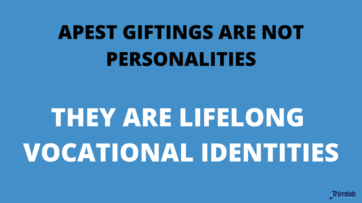 APEST gives us language to talk about our vocational identity in the body of Christ.
Want to take a deep dive into how Christ has uniquely gifted you to participate in his ministry? Sign up for our Practitioners Cohort: bit.ly/3ulvUL2
#APEST <a href="/trimtabguide/">Trimtab</a>