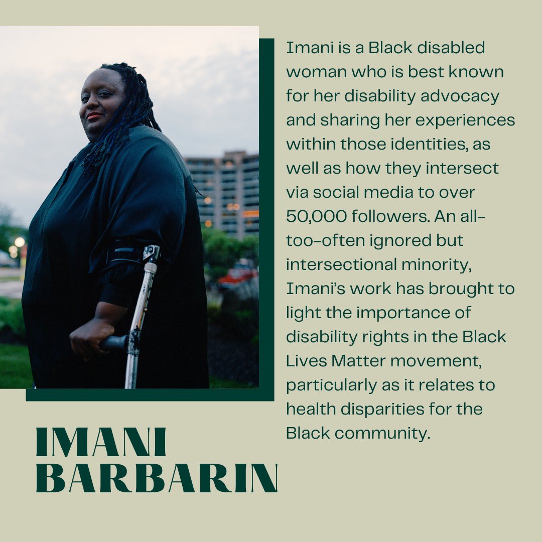 TandemEd's tweet image. Todays highlight is Imani Barbarin, a Black woman who is best known for her disability advocacy. She highlights her experiences within those identities and how they intersect.