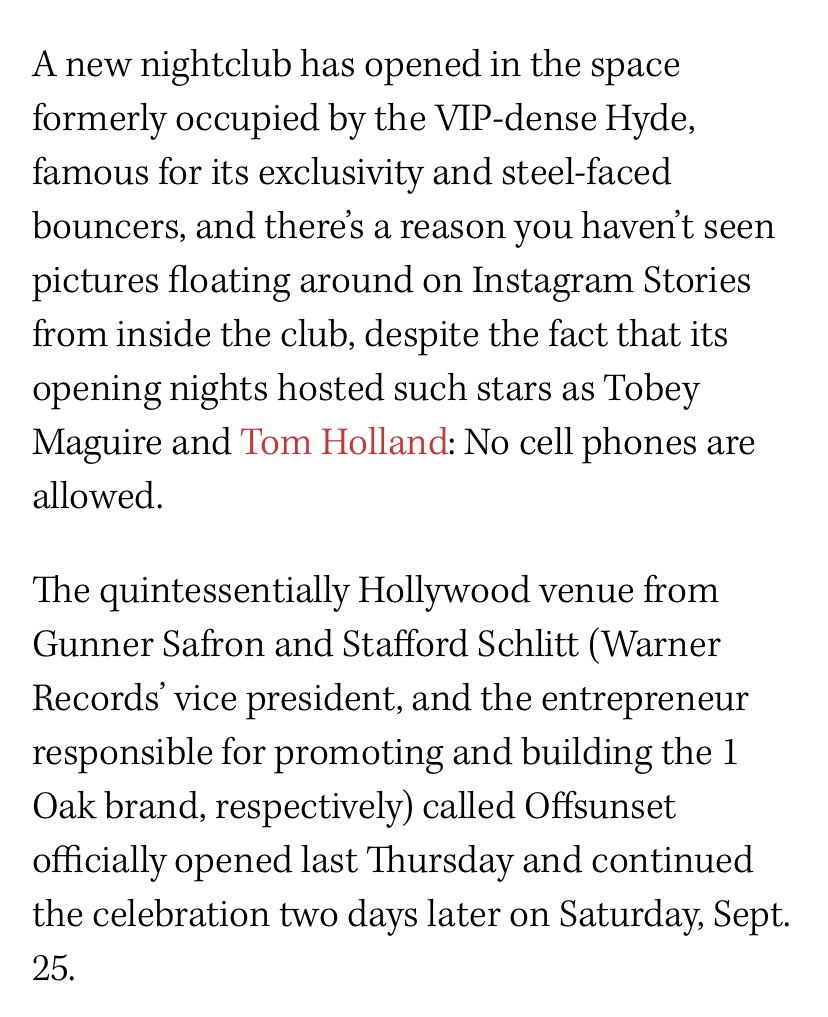 tomdayarchive's tweet photo. tom holland spotted at a la nightclub with diplo and tobey maguire last week saturday https://t.co/cw0lO6Lhmv