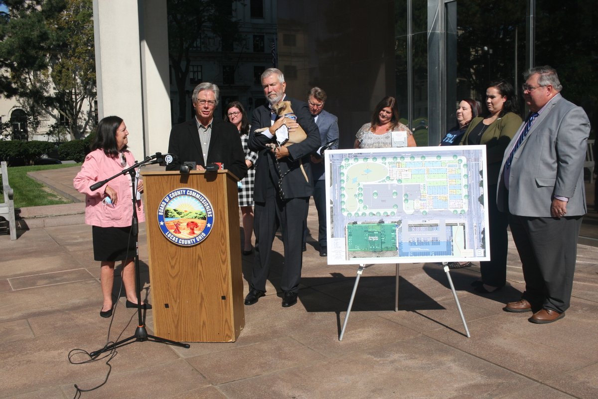 @lucascountycsmn announced today that the property at 1301 Monroe, the former OMJ Lucas County, has been chosen as the site for the new Canine Care &amp; Control shelter. Groundbreaking in spring 2022 to build the 33,000-sq ft building. Opening is set for fall 2023. 
<a href="/lucascountydogs/">LucasCountyCanineCare</a>
