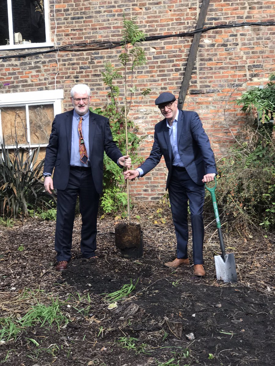 cct_conserve's tweet photo. Planting a rowan tree in the churchyard at Holy Trinity, York today in memory of our @TheCCT colleague and friend Dawn Whitton https://t.co/jonDr8dBOU