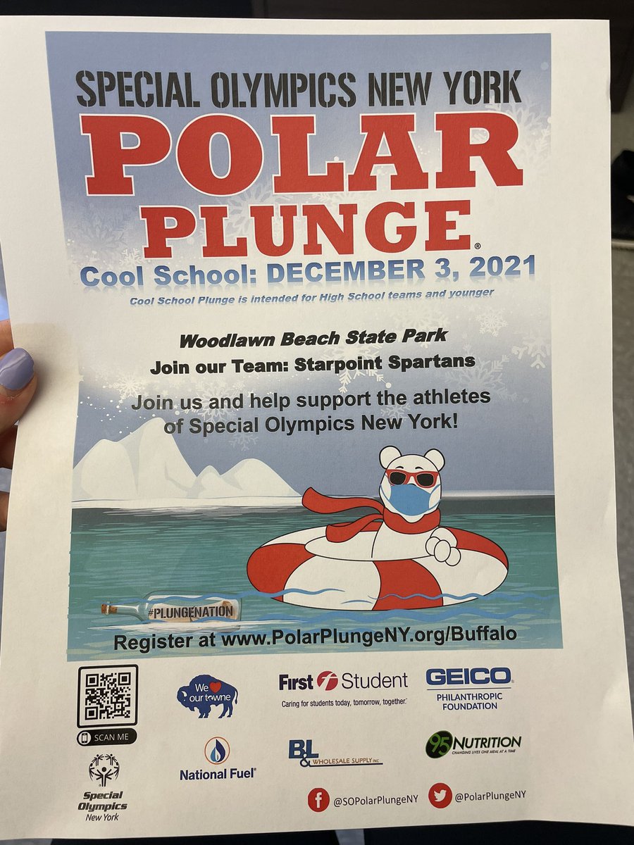 🚨ATTENTION STARPOINT STUDENTS🚨 Are you interested in raising money for Special Olympics? Does getting out of school early to have fun with your friends interest you? If so, join our Polar Plunge team!!! @aworkofheart13 @mshields010 @PolarPlungeNY