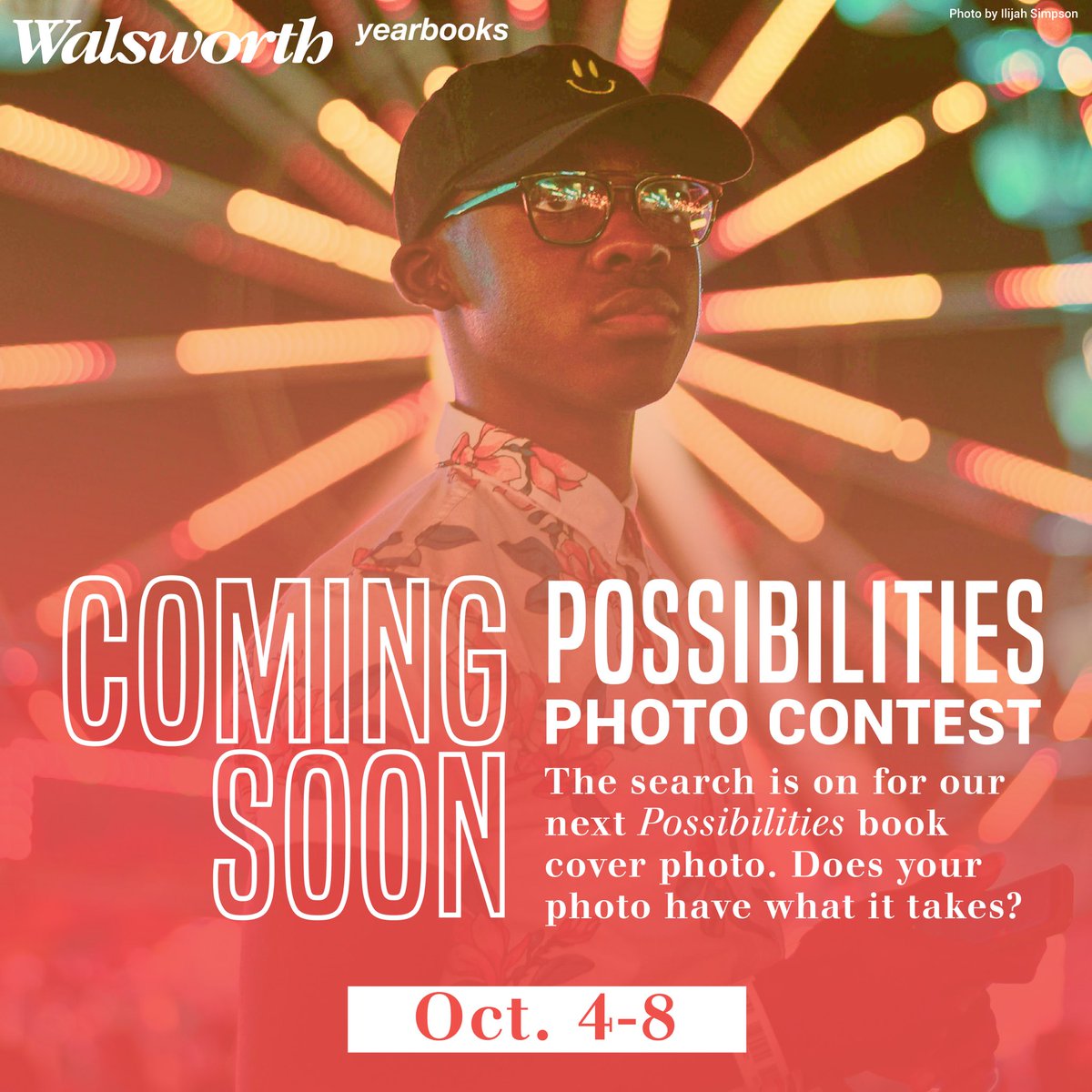 Want to see your photo featured on the cover of Walsworth's Possibilities book? Enter the Possiblities photo contest during National Yearbook Week (Oct. 4-8) for the chance to win a prize and see your photo on the cover! #Walsworth #Yearbooks #NYW2021 <a href="/yearbookforever/">Walsworth Yearbooks</a>