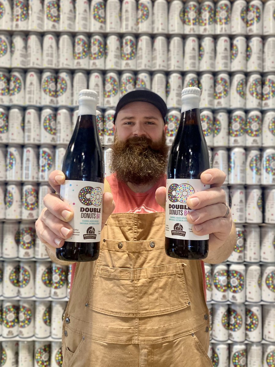 SingleSpeedBeer's tweet photo. Barrel Aged Double Donuts (BA Oatmeal Stout) - 10%

After 12 months in Cedar Ridge barrels, BA DD emerged, &amp; yes, it’s twice the fun.
-Cinnamon
-Cayenne
-Cacao Nib
-Coffee - @sidecarcoffee
-Bourbon vanilla bean
Releasing TAPROOM ONLY this Sat (10.2). Hyper-limited🍩
#deCELLARated https://t.co/r61P7Ve2j3