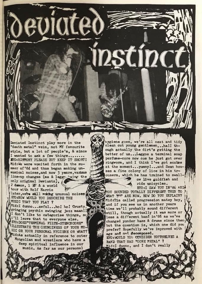 evolstak's tweet photo. DEVIATED INSTINCT インタヴュ-
11 Years On Ninth Issue ~ August 1987
#deviatedinstinct https://t.co/A9cezhNdwd