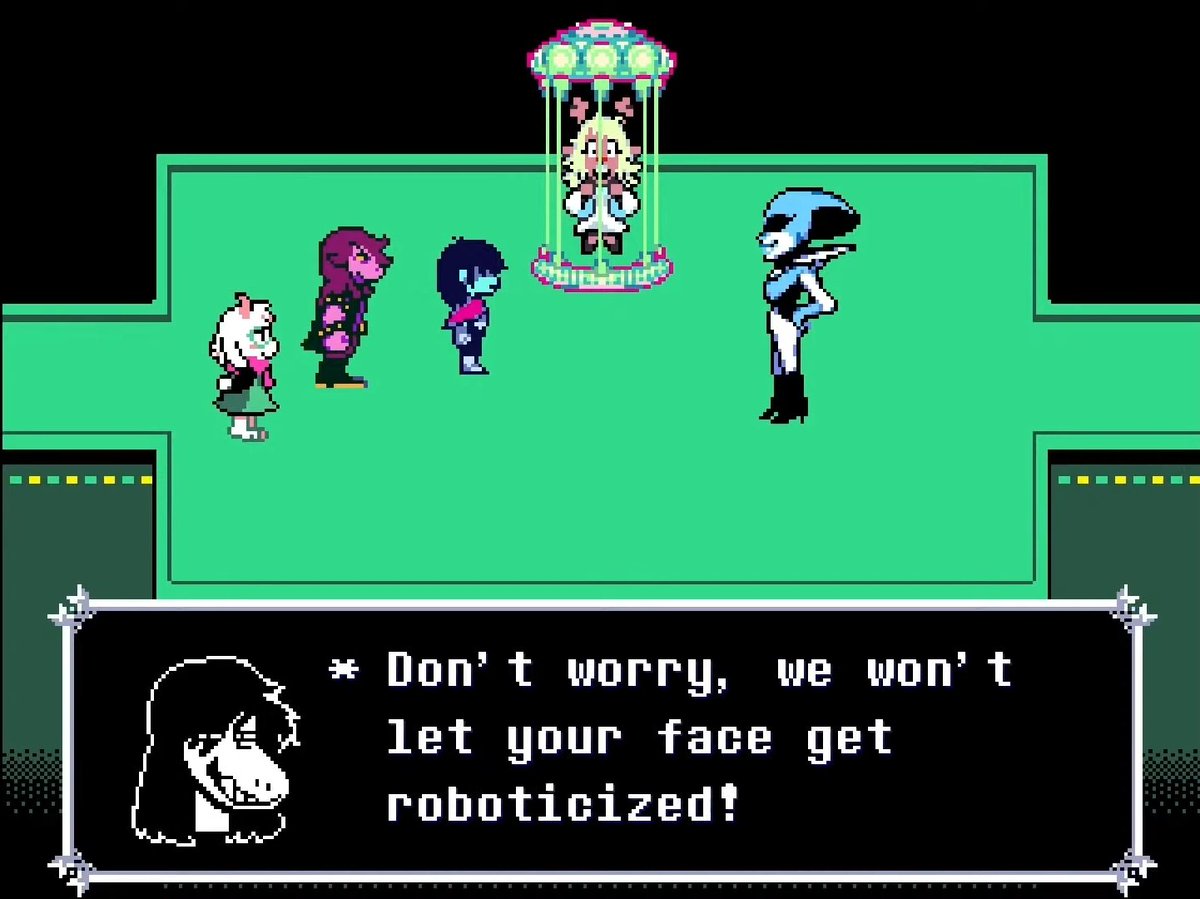 Deltarune's Susie refers to the act of turning Noelle into a robot as being "roboticized", a term that was popularized by the Saturday morning Sonic the Hedgehog cartoon and Archie's Sonic comics. 