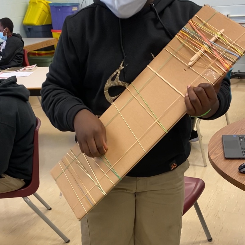 Grade 7/8 music classes are building their own instruments! 🥁🎸🎹 #BeInnovative @StMatthewOCSB