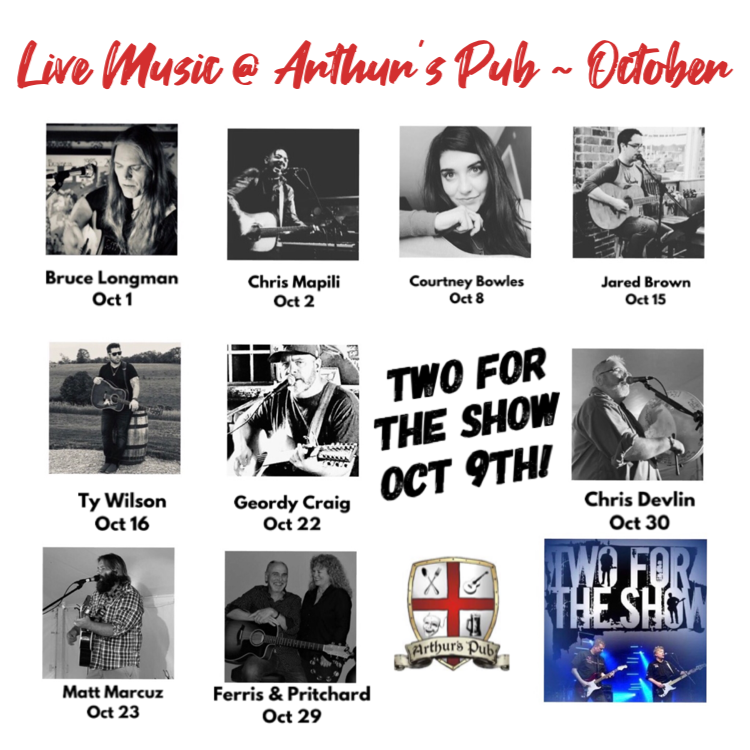 Arthurs_Pub's tweet photo. We’ve got amazing Musicians lined up every Friday &amp; Saturday night (8-10pm) for the month of October! https://t.co/nb8klGPal2