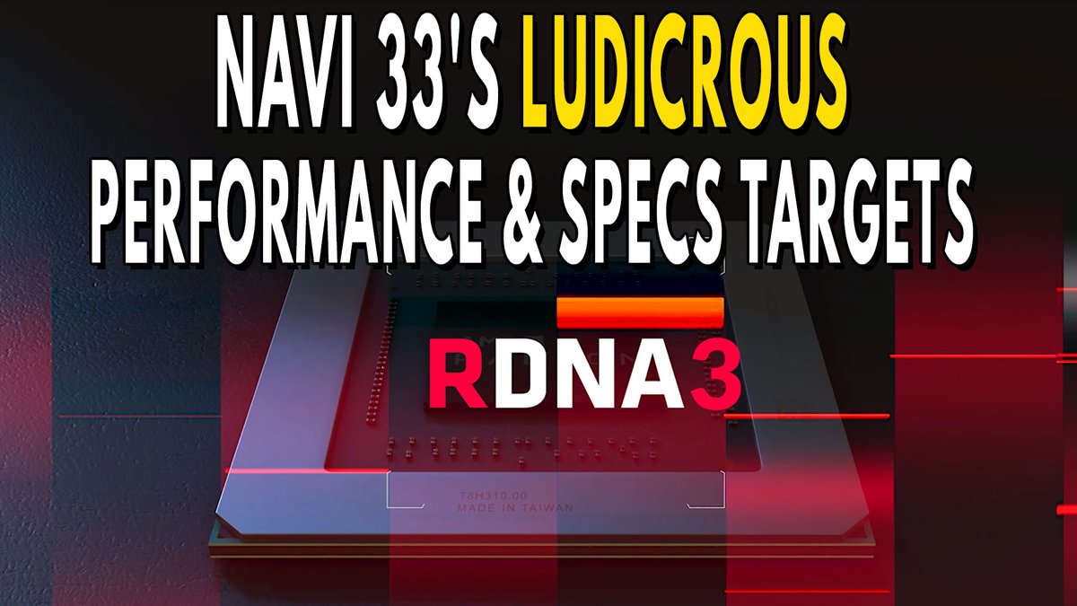 RedGamingTech's tweet photo. #Navi 33's LUDICROUS Performance & Specs Targets - #RDNA 3 GPU Update | #AMD's Crazy Energy Target #RDNA3 #Navi33 #PCGaming #Hardware
https://t.co/W7jaBlyL9F https://t.co/AzzxG5vZBg
