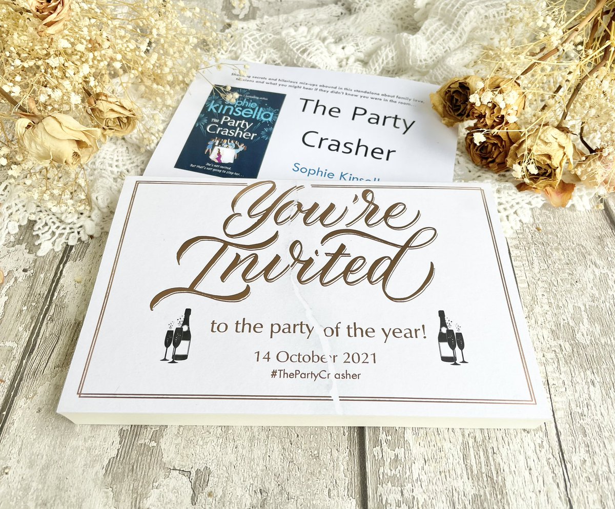 TwistedinPages's tweet photo. #bookmail I love that this proof looks like a party invitation!💓 #thepartycrasher by @KinsellaSophie is out 14 October 🎉
Thank you @BeckyShort1 @TransworldBooks for my review copy 😍
#giftedproof #reviewcopy #bookblogger https://t.co/QdJE42Xjb6