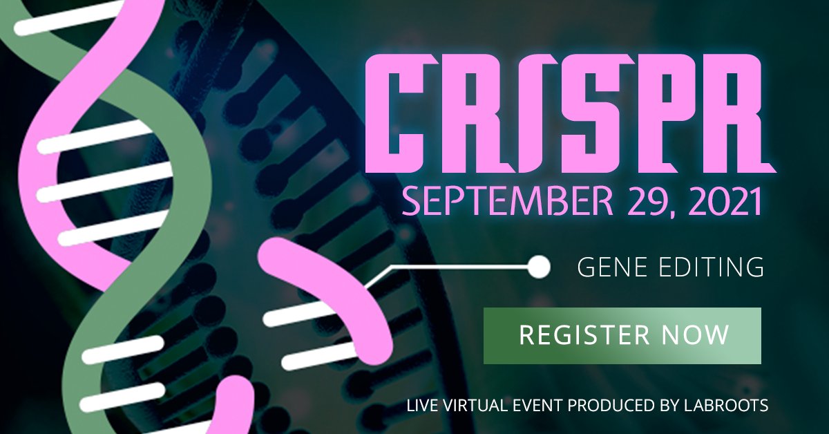 Labroots's tweet photo. Labroots invites you to the CRISPR Virtual Event, open TODAY at 5:30 AM PDT. This event will continue the conversation of the abilities of CRISPR-based editing, next-gen editing tools, and using CRISPR for drug discovery. Register here: https://t.co/oRJFA90K0a
#LRcrispr https://t.co/33RFcGfK0Y
