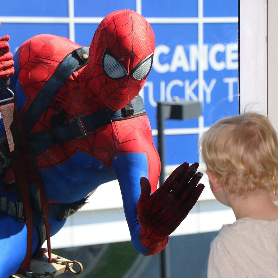 ShrinersLex's tweet photo. We had a special visitor at our medical center today! 

#themostamazingcareanywhere
#theamazingspiderman https://t.co/6SNVdfZdHO