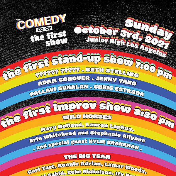 thecomedycoopla's tweet photo. #TheFirstShow STAND-UP UPDATE: Due to unforeseen circumstances, Ron Funches can no longer make the show. We can’t wait to do a show with Ron soon. We’ve got an amazing new headliner, but we can’t announce in advance. You’ll just have to trust us. It’s good. 😎 See you Sunday! https://t.co/msylHLPyi9