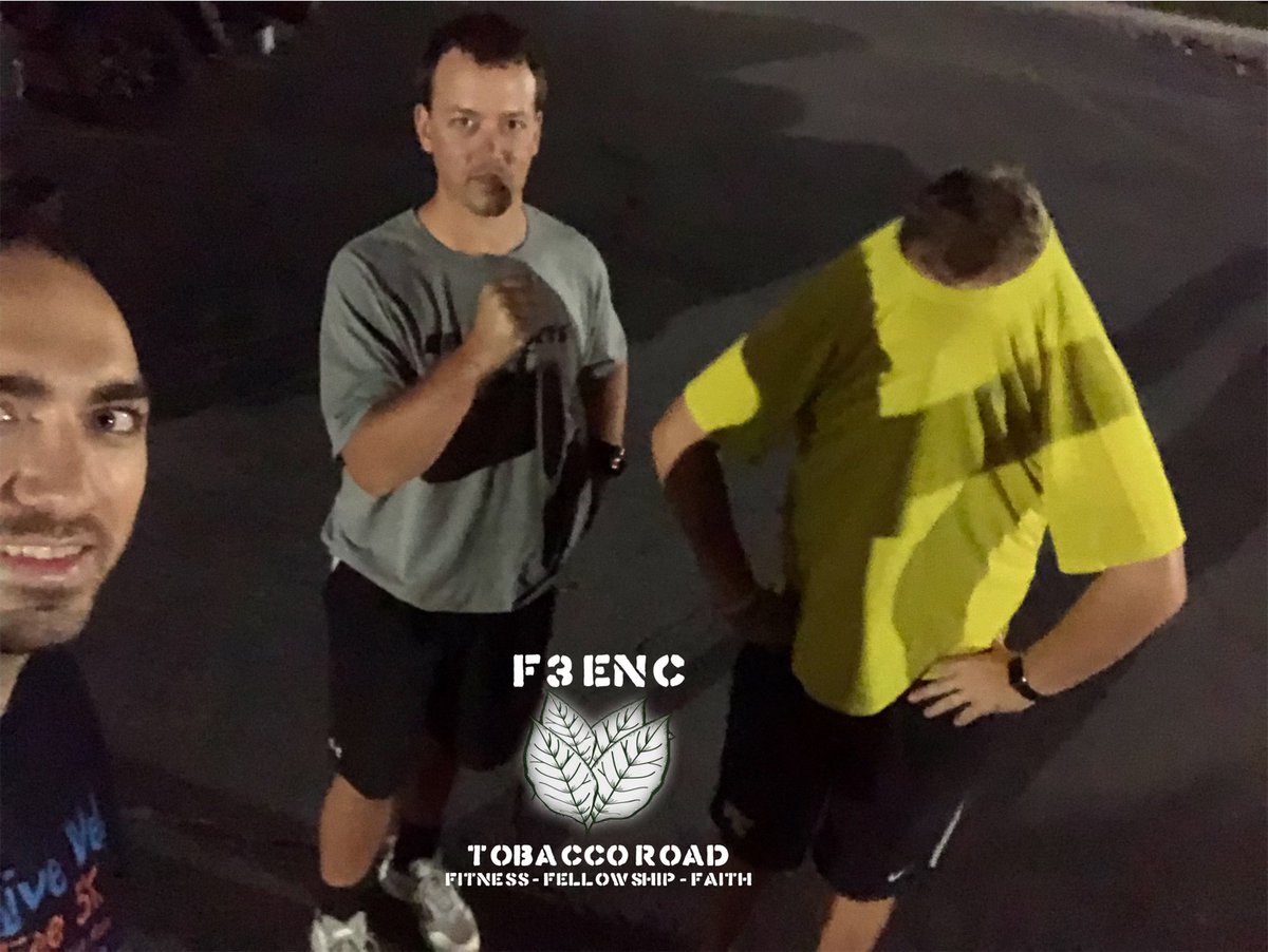 3 at #TobaccoRoad this AM. <a href="/F3ENC/">F3ENC Crossbones</a> <a href="/F3Farmville/">F3 Farmville</a>  f3enc.com/backblasts/tob…