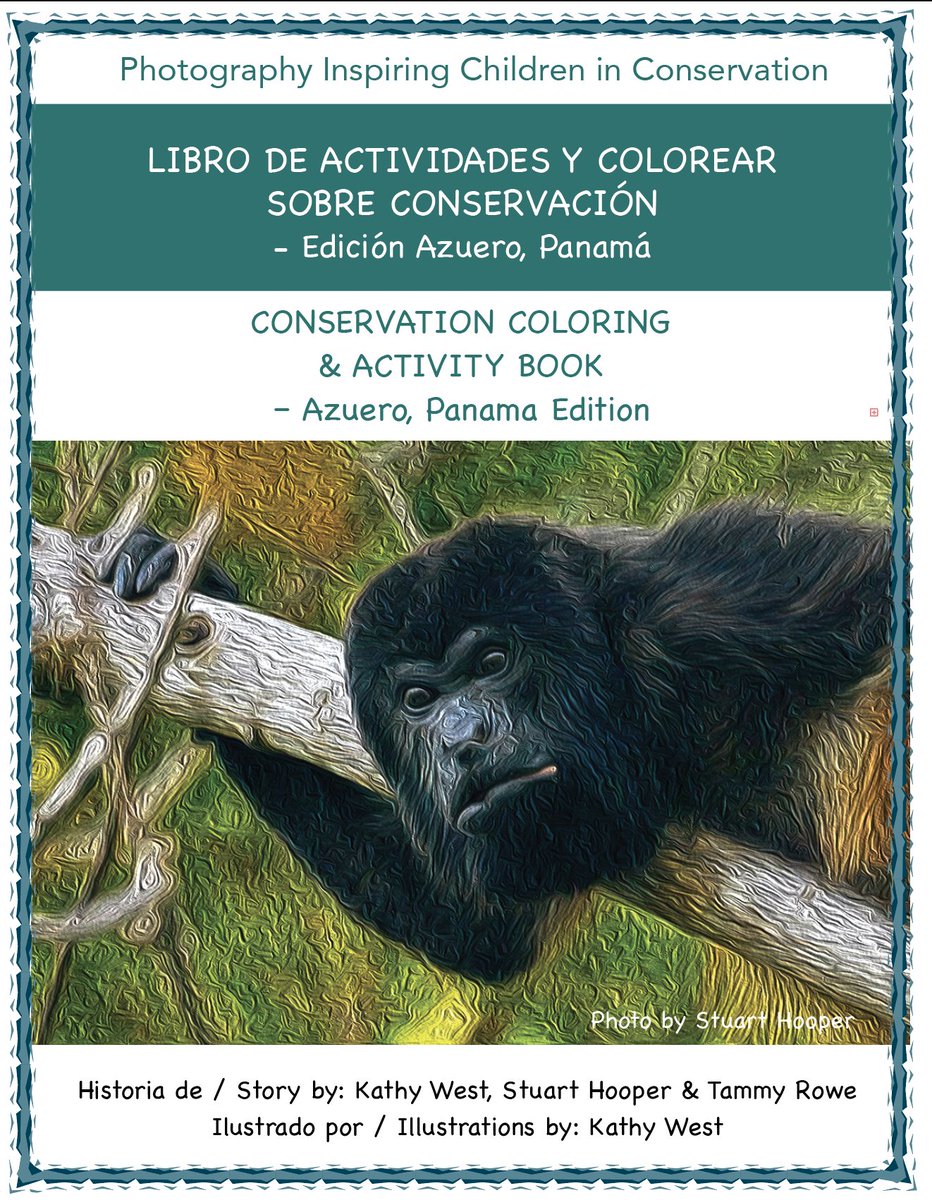 piccmadagascar's tweet photo. Drumroll..new PICC conservation coloring book posted! Download: https://t.co/hHulX56veo &amp; learn ab endangered monkeys on Azuero peninsula, Panama. English &amp; Spanish! Post your coloring pages in the comments below &amp; share w your friends around the world, esp in habitat countries! https://t.co/gDOueOIcQy