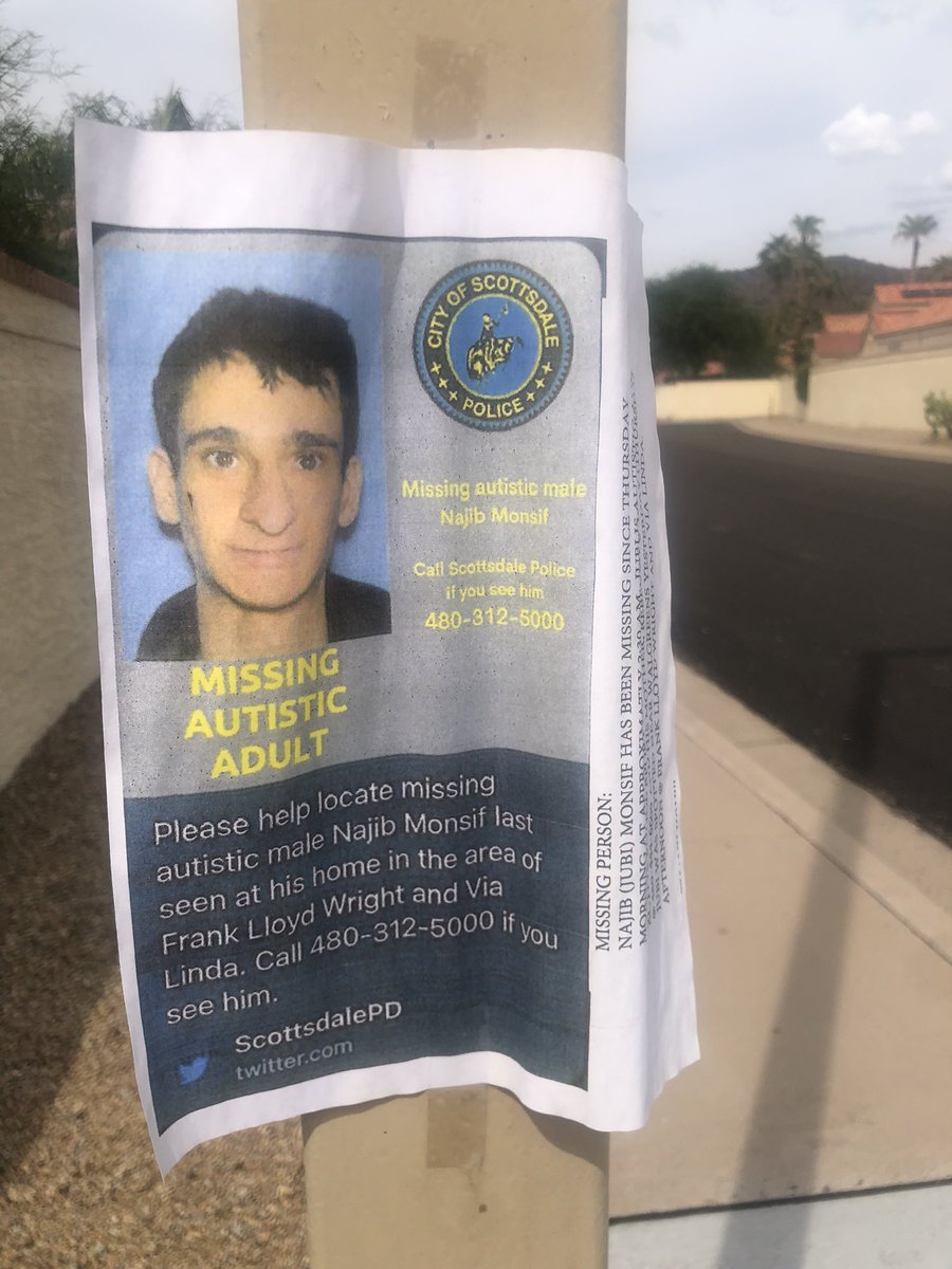 FrankieMcLister's tweet image. SHARE: @ScottsdalePD is still on the hunt for 20 y/o Najib Monsif who was last seen on Thursday.

Najib is an autistic male and also goes by “Jubi”

Have info? Call 480-312-5000. #azfamily