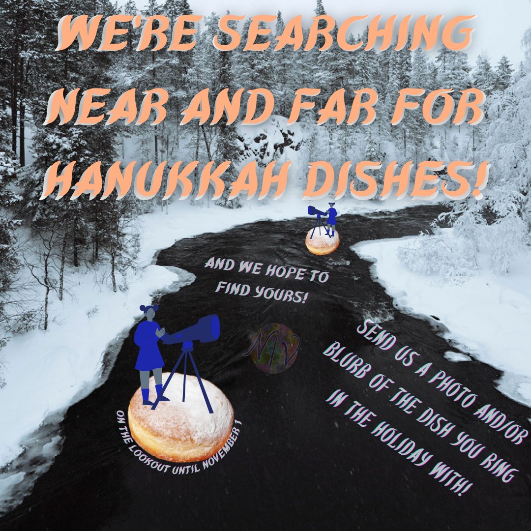 niv_mag's tweet photo. Send us a photo and/or blurb of the dish you ring in the holiday with! We'll be on the lookout until November 1!

Send to: submissions.nivmag@gmail.com. 

#hanukkah #dishes #food #yummy #holiday #jewish #culture #community #expression #opencallforsubmissions #submissions https://t.co/wesZwDuBQF