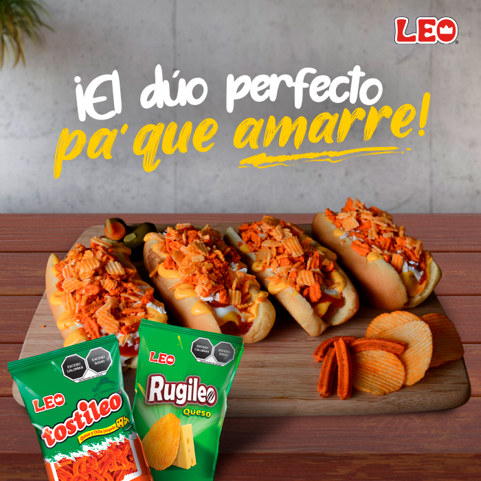 Botanas_Leo's tweet photo. ⚠️ Advertencia ⚠️ 
Este post puede generar grandes antojos.

¿Qué esperas para reinventar tu hot dog con #Tostileo y #Rugileo? 😋 https://t.co/NvHQaYe36E