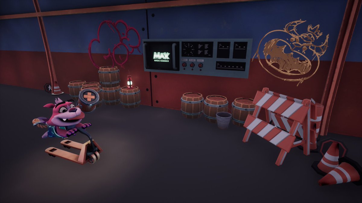 MaxMagicHammer's tweet photo. Closed? Something tells me Max won’t be listening to that.

#indie #indiedev #indiegamedev #indiedevhour #gamedev #UnrealEngine #3dplatformer https://t.co/ohoCIK1TzW