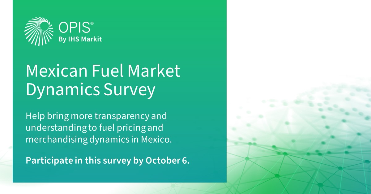 OPIS's tweet photo. OPIS is conducting a survey to identify trends in the oil market in Mexico. Results will be published in a free report and presented during the @OnexpoNacional 2021 Reunion Point conference in Cancun in Nov. Please take 5 minutes to provide your input: https://t.co/43WLjWBSXI https://t.co/QwEzrtEi08