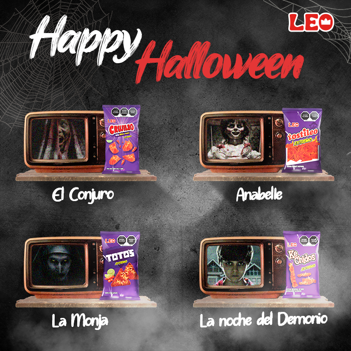 Botanas_Leo's tweet photo. Selecciona tu #botanaleo picante favorita y anímate a ver la película de miedo que la acompaña.👻👹 

¡No se vale taparse los ojos o aventar tus papas por el susto! 🙈🙅 https://t.co/S2QRxyQiw7
