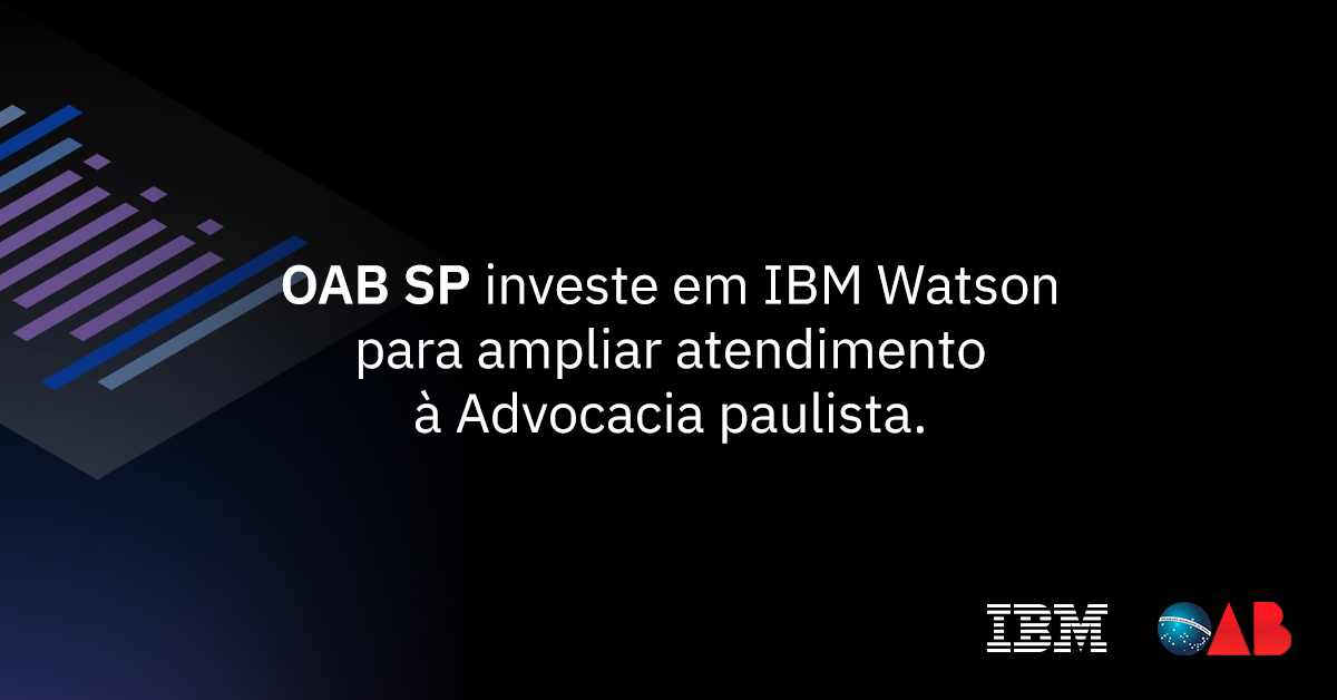 ibmbrasil's tweet image. Para apoiar o trabalho dos advogados, OAB SP adota assistente virtual baseado na tecnologia #IBMWatson. Saiba mais: ibm.co/3kRnuba