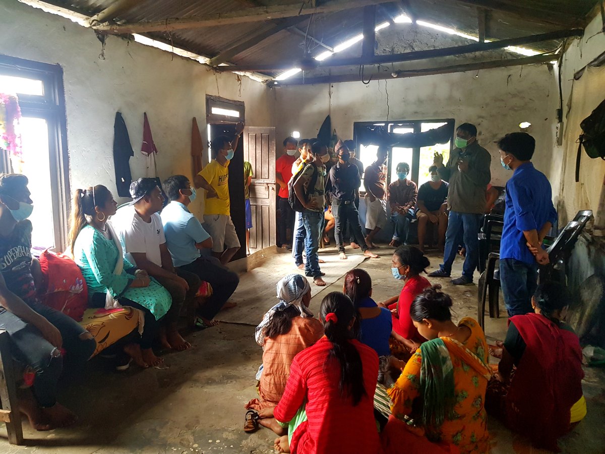 HCSI_Nepal's tweet photo. This month, HCSI Science Advisory Board member, Shiva Devkota, met with the family of 8 victims of natural mushroom poisoning. The family members had mistaken the toxic mushroom Amanita virosa for the edible Amanita chepangiana. https://t.co/p71AVb02MT