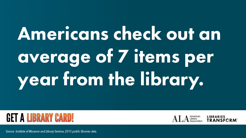 BrookePublic's tweet image. People of all ages rely on libraries to access books, movies, games, and more. How many items do you have checked out from the library right now?
#LibrariesTransform  #LibraryCardSignUp