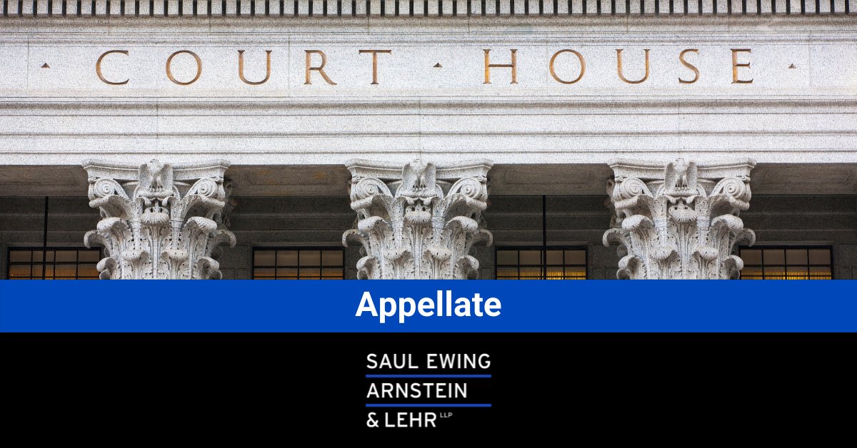 SaulEwing's tweet photo. Attorneys Hal Morris, Elizabeth Thompson and Thomas Laser co-authored an article for the @IICLE on a recent appellate victory. Read the full article here: https://t.co/HG3bLdtGgg
#AppellateLaw #PSEBA #EmployeeBenefits https://t.co/6BwBkng1Td