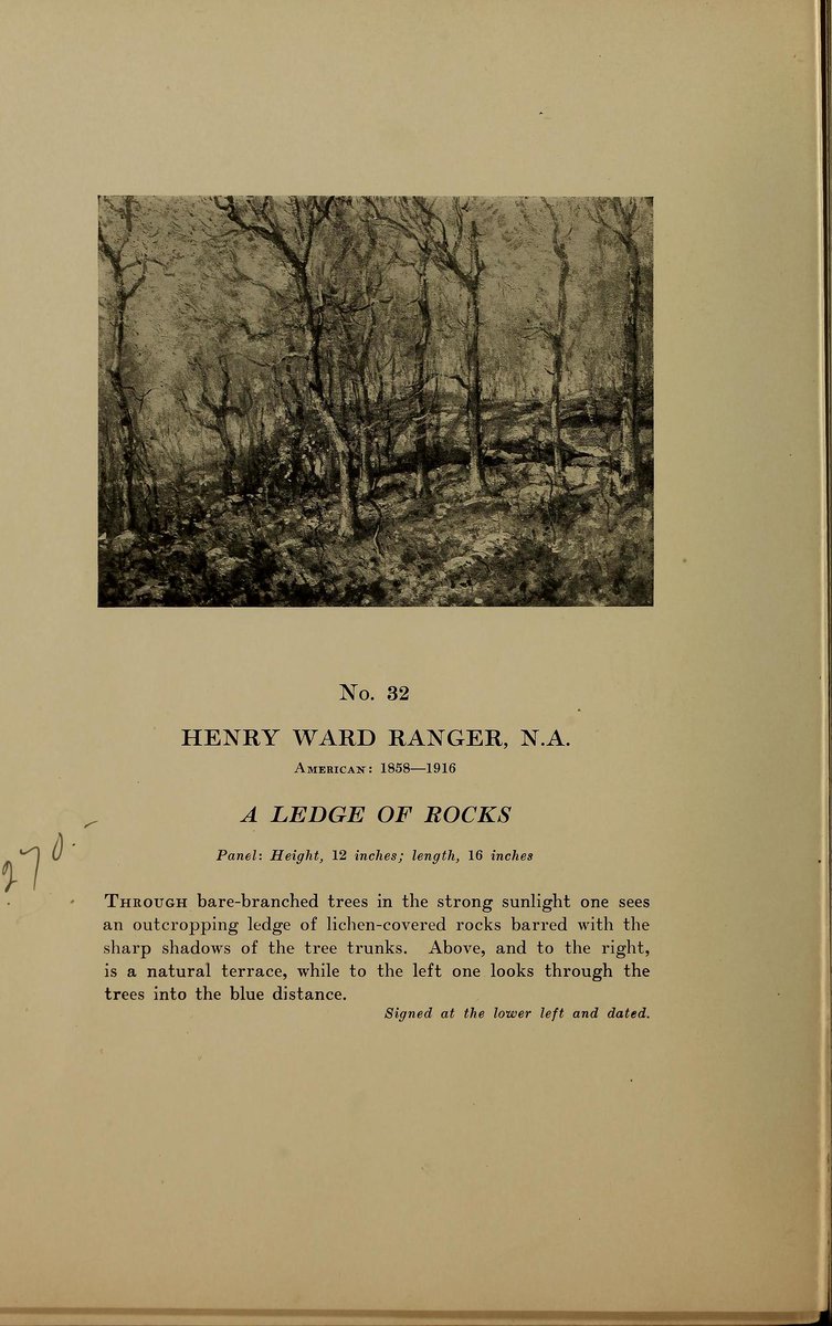 ArtBrowsing's tweet image. Illustrated catalogue of the completed pictures left by the late Henry Ward Ranger, N.A. : and his[...] (1917) archive.org/stream/illustr…